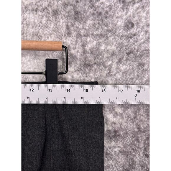 Lafayette 148 Pants 8 Womens Charcoal Gray Virgin Wool Slim Skinny Side Zip - Picture 3 of 7
